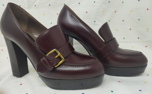 Marni dark burgundy platform - burgundy,