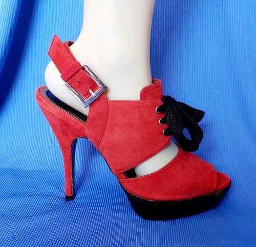 Marni red suede high - marni, heel