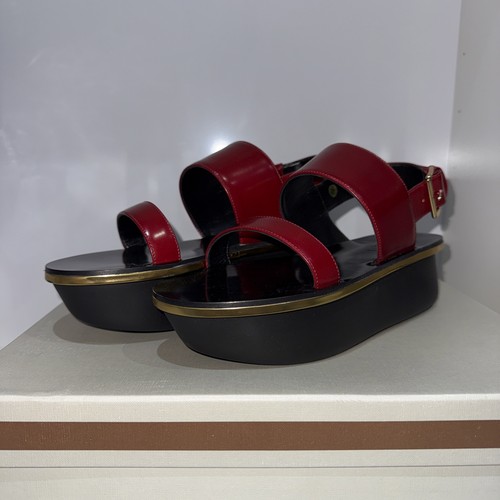 Marni wedge leather sandals - leather,