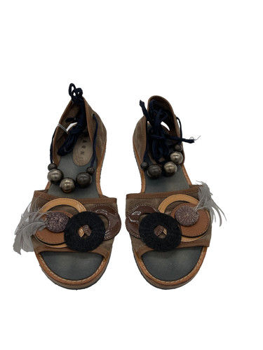Marni suede open toe gladiator - suede,