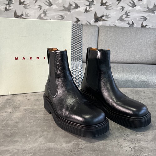 Marni boots leather combat - leather,